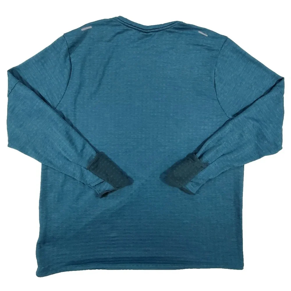 Nike Running Therma-FIT Mens XXL Blue Long Sleeve Performance Training Shirt